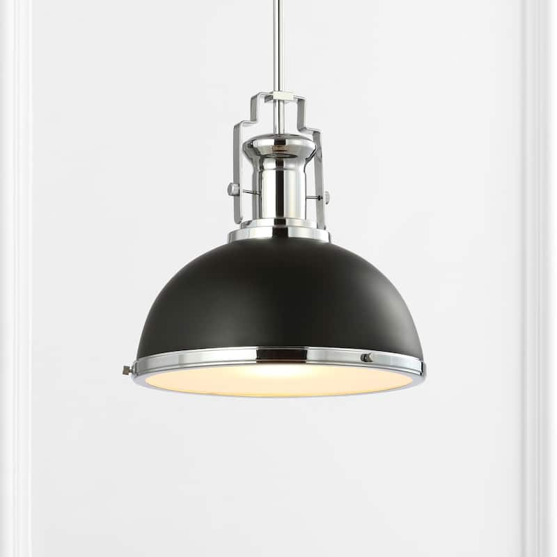 Deere Adjustable Iron/Glass Vintage LED Dome Pendant, by JONATHAN Y