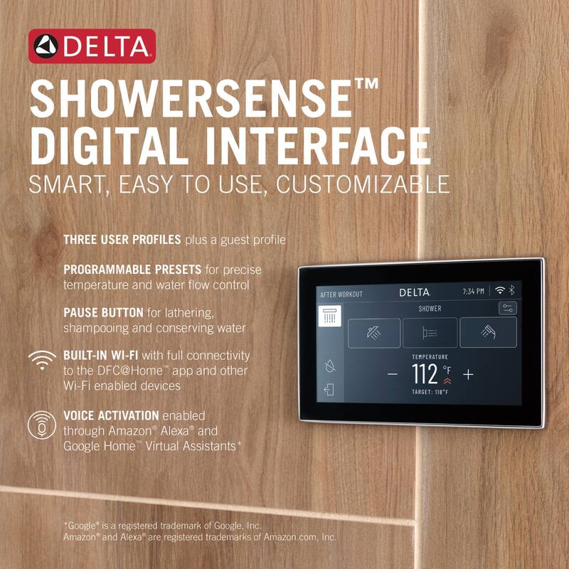 Delta R53000E ShowerSense Digital Thermostatic 3-Port Shower Rough In