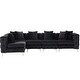 preview thumbnail 8 of 9, Large L-Shaped Modular Sofa, 5-Seat Velvet Sectional Couch