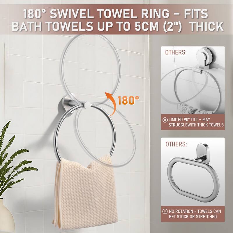 WOWOW 6-Piece Bath Hardware Set with Mounting Hardware