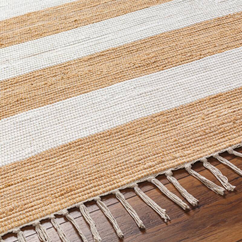 Livabliss Cotone Handmade Casual Striped Area Rug