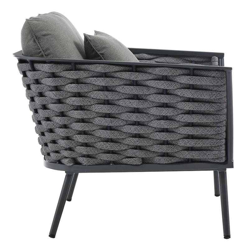 Stance Outdoor Patio Aluminum Armchair - Charcoal
