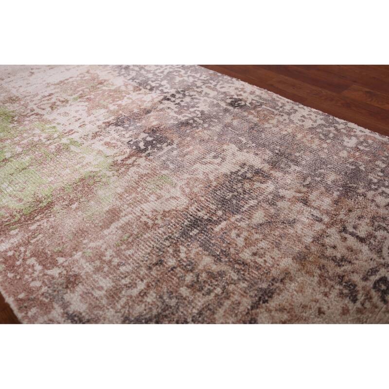Modern Abstract Foyer Rug Handmade Wool Carpet - 2'9"x 5'0"