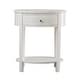 preview thumbnail 29 of 55, Fillmore 1-Drawer Oval Wood Shelf Accent End Table by iNSPIRE Q Modern