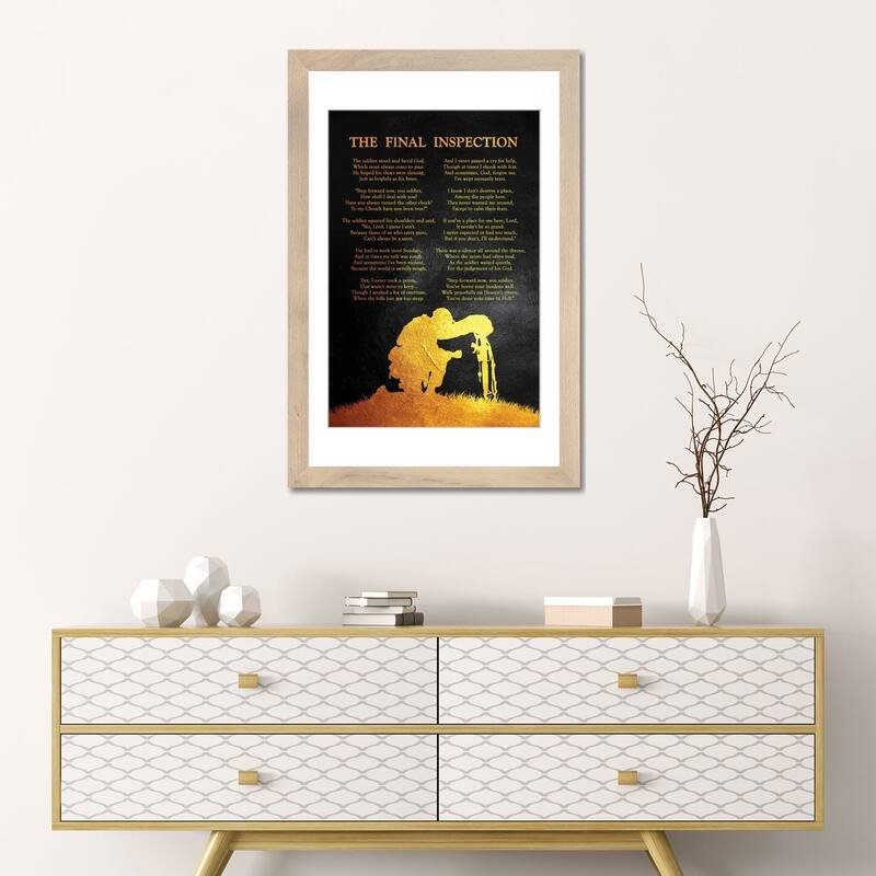 iCanvas "The Final Inspection - A Soldier's Poem" by Adrian Baldovino