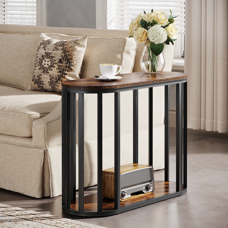 Side Table Nightstand with Shlef, End Table with Storage, Bedside Table for Living Room, Bedroom