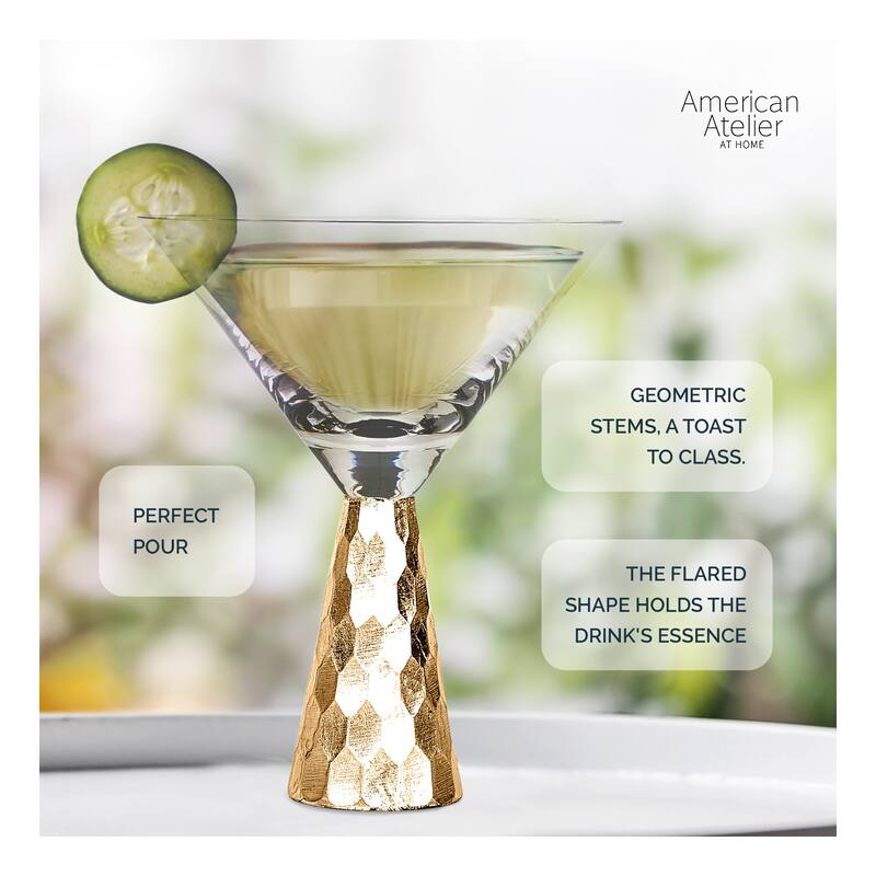 American Atelier Daphne Martini Glasses Set of 2 - 9 oz.