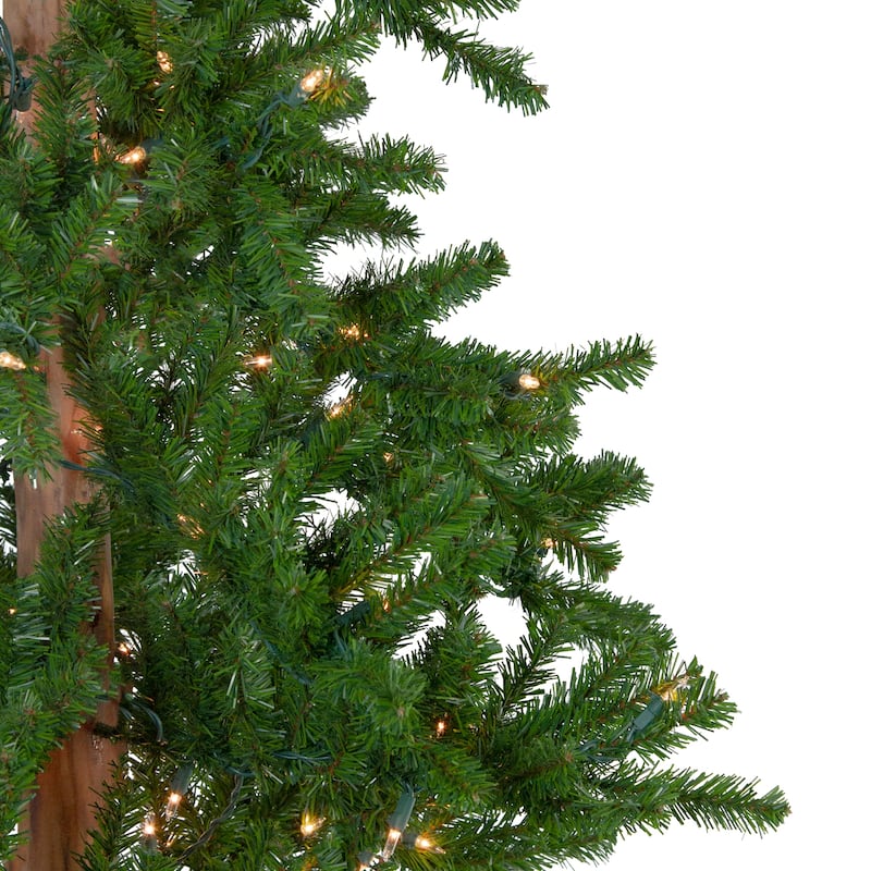 Pre-Lit Medium Alpine Artificial Christmas Tree - 7' - Clear Lights - 7 Foot