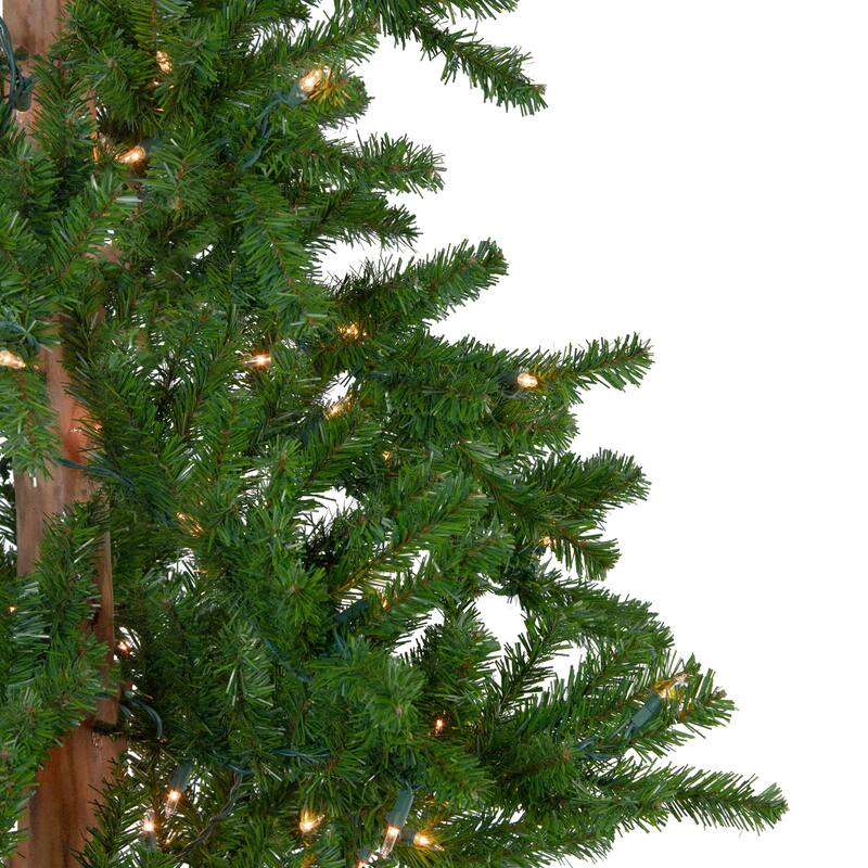 Pre-Lit Medium Alpine Artificial Christmas Tree - Clear Lights