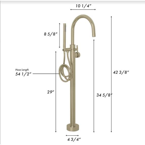 dimension image slide 0 of 6, ZLINE Emerald Bay Bath Tub Filler