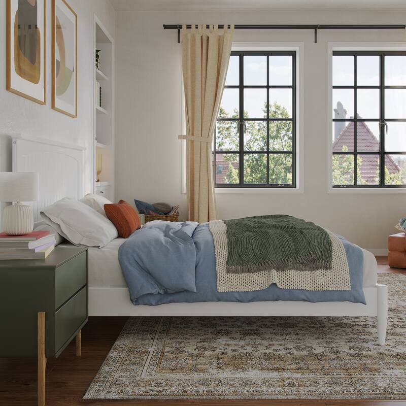 Naples Solid Wood Low Profile Platform Bed