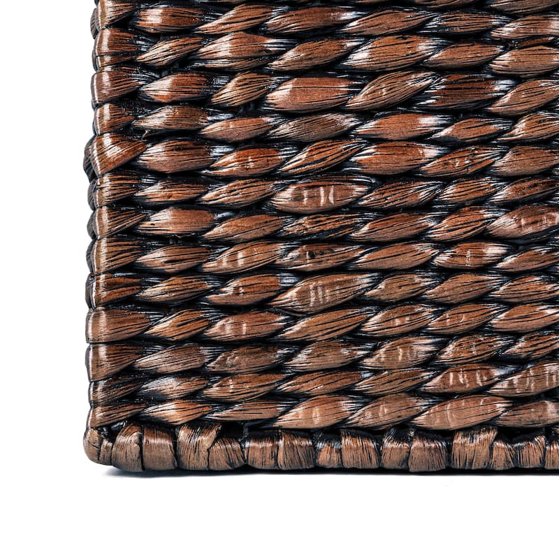 happimess Traditional Assorted Hand-Woven Hyacinth/Iron Baskets, (Set of 10)