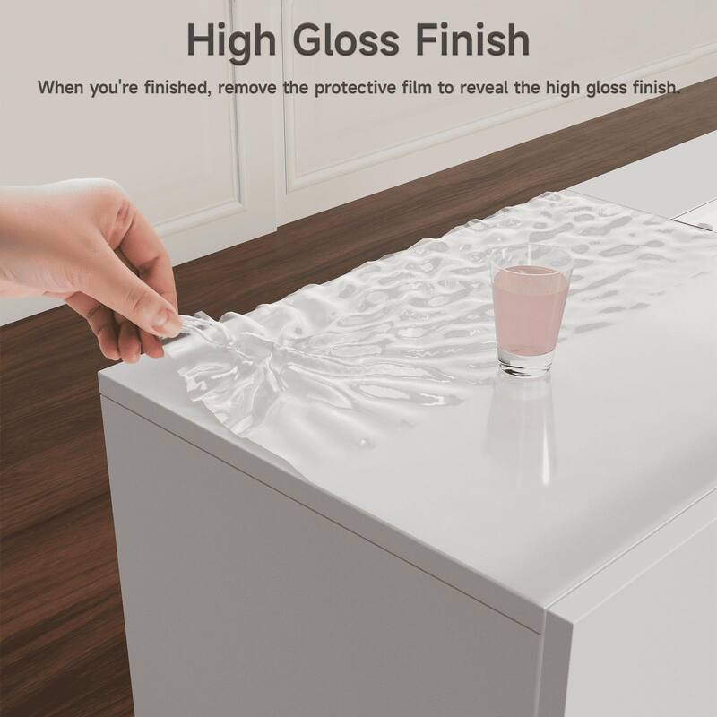 Gymojoy 70" Modern LED TV Stand for 55-75 Inch TV, Entertainment Center with Shelves, TV Console with Remote Control RGB Lights.