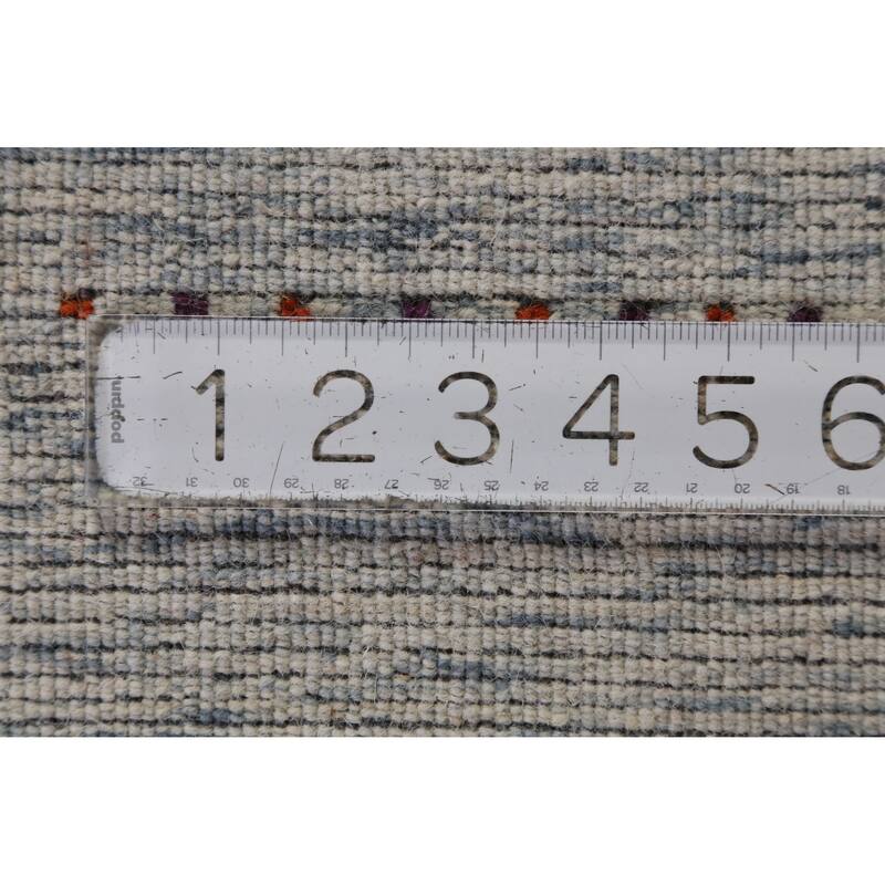 Hand Knotted Oriental 100% Wool Carpet Tribal Animal Pictorial Beige & Ivories Gabbeh Area Rug - 7' 10'' X 5' 2''