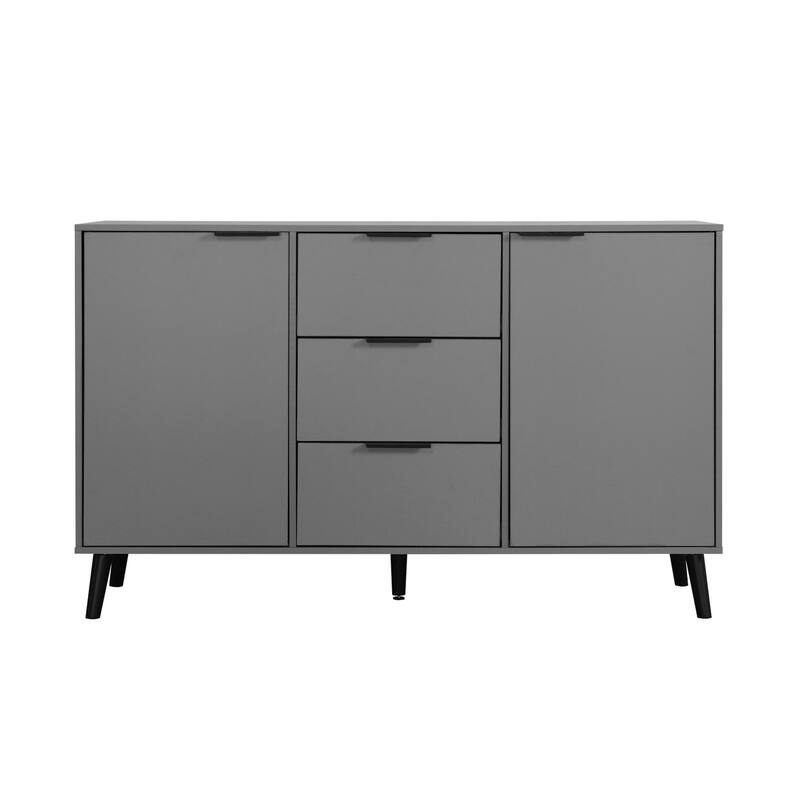 Sideboard Buffet Cabinet with 3 Drawers and 2 Doors