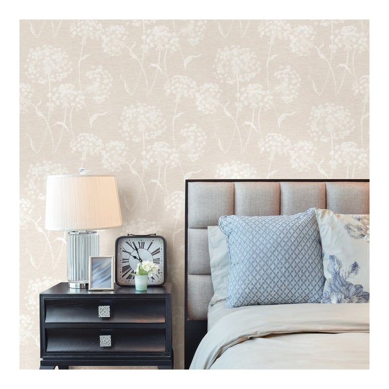 Advantage Carolyn Cream Dandelion Wallpaper - 20.5 x 396 x 0.025