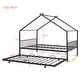 preview thumbnail 22 of 28, Full Size Metal House Bed with Twin Size Trundle
