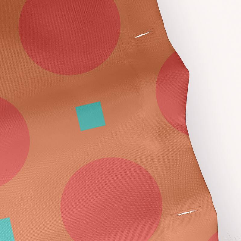Polka-dot and Geometric Pattern Shower Curtain