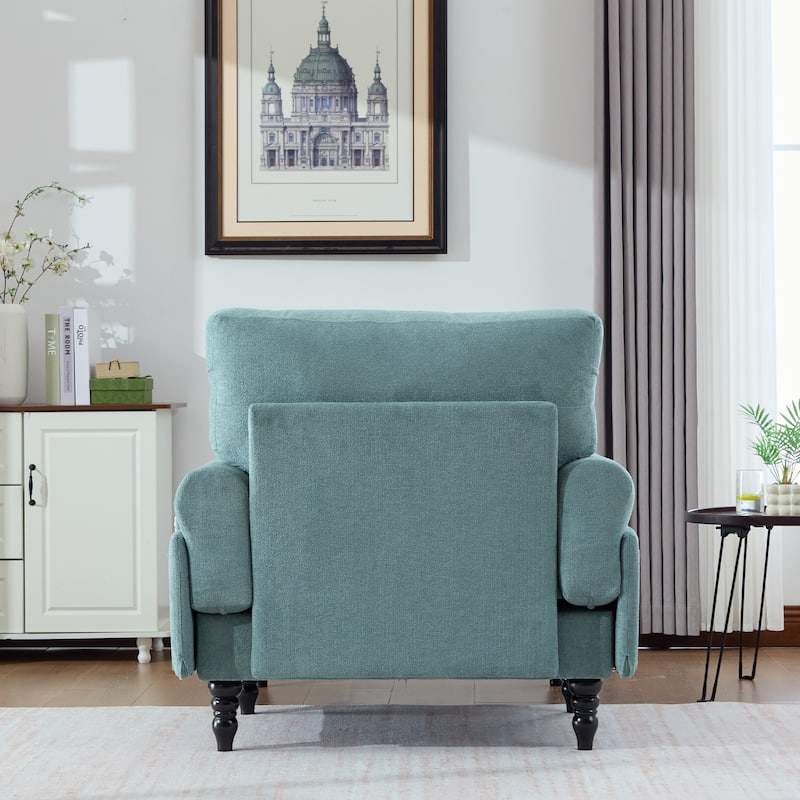 Modern Minimalist Chenille Fabric Chaise Lounge Recliner Single Sofa