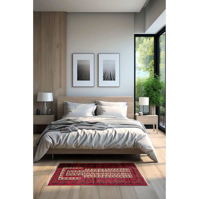ECARPETGALLERY Hand-knotted Teimani Tan Wool Rug - 2'10 x 4'11