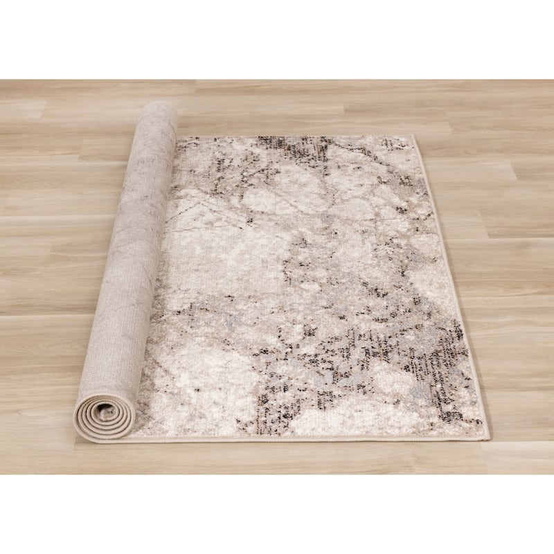 Covington Collection - Beige Marble Rug