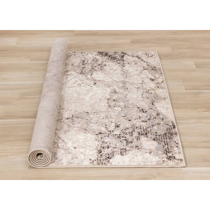 Covington Collection - Beige Marble Rug