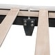 preview thumbnail 9 of 43, Modern Upholstered Leather Platform Bed, with Rabbit Ornament and Leather Headboard