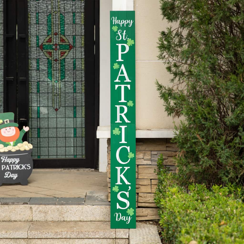 Glitzhome 60"H Wooden St. Patrick's Porch Sign