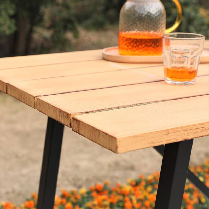 Patio Bar Table Outdoor Metal Bar Table Square Bistro Bar Table