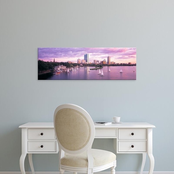 Easy Art Prints Panoramic Images's 'Dusk Boston MA' Premium Canvas Art