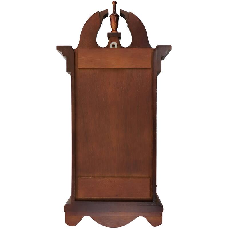Bedford Clock Collection Delphine 27 In Mahogany Pendulum Wall Clock - 27 in