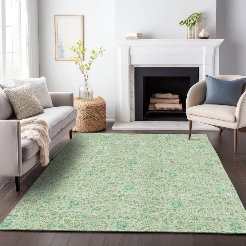 Premium Washable Super Soft Floral Mayfield Rug - Sage - 2' 6" x 3' 10" - Rectangle