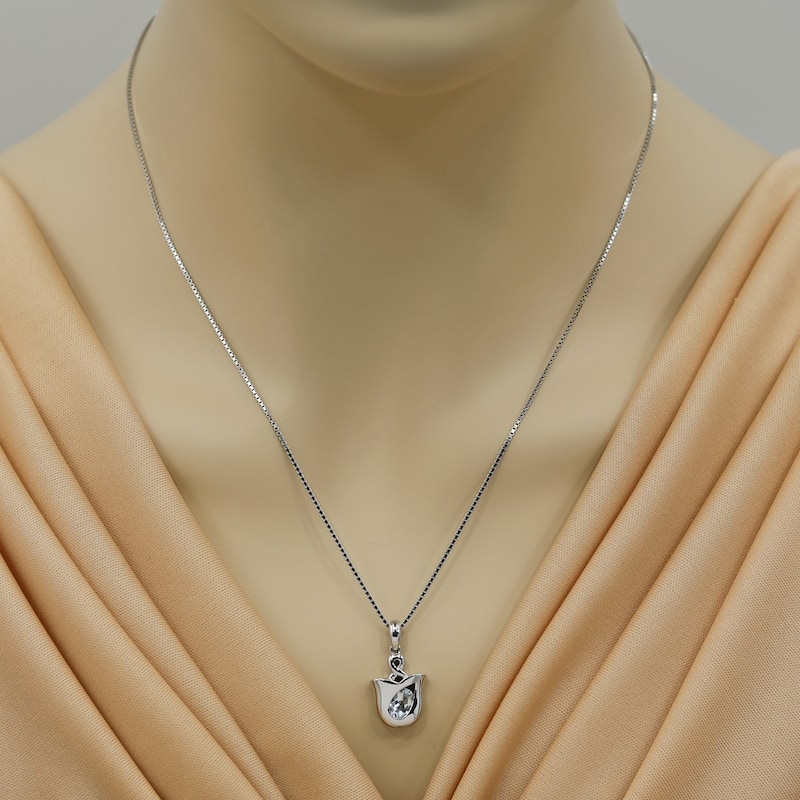 0.75 ct Aquamarine Pendant in Sterling Silver