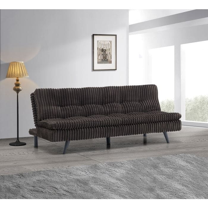 Modern Corduroy Futon Sofa Bed with Plush Tufted Pillow Top, Convertible Living Room Sofa Bed
