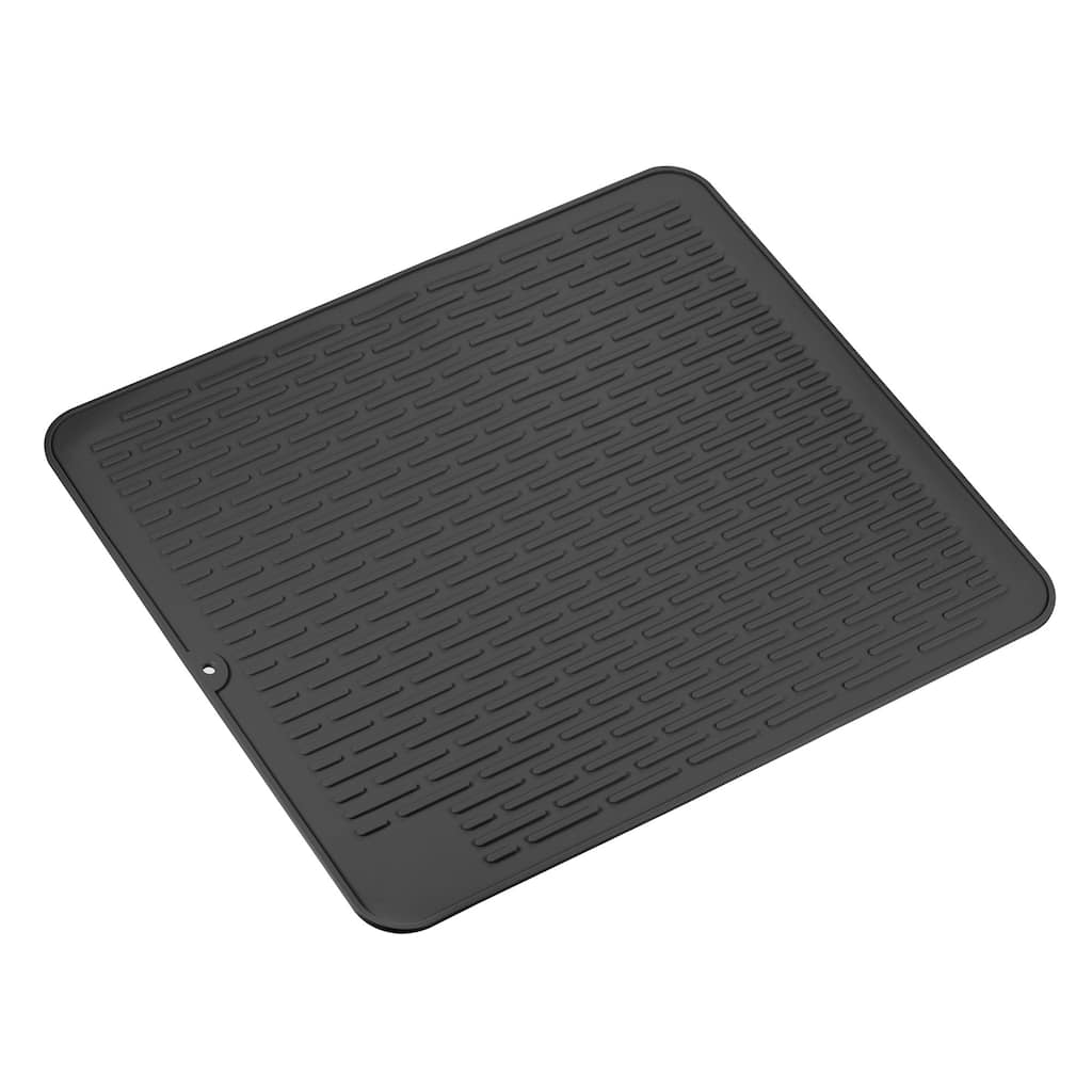 Silicone Dish Drying Mat Drainer Rack Holder Kitchen Pad Tray 45x40cm - 45 x 40 x 0.5cm