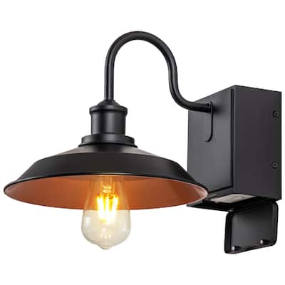 14" Outdoor Barn Wall Light with GFCI outlet