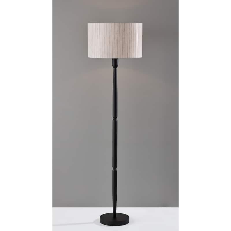 Nigel Floor Lamp - Black Wood