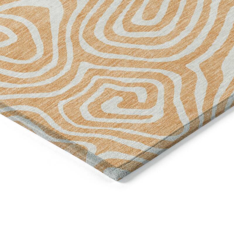 HomeRoots Abstract Transitional Rectangle Outdoor Rug