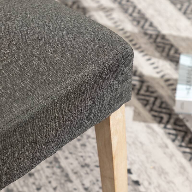 Contemporary 5-Piece Dining Set with Round Table and Button-Tufted Chairs - Solid Wood Construction for Lasting Durability