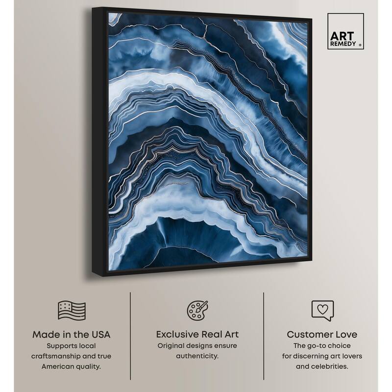 Azure Abyss Layers Canvas by Art Remedy