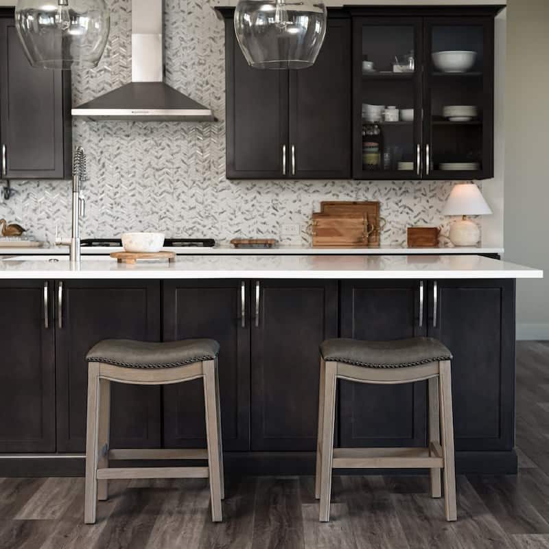 Maven Lane 26" Adrien Saddle Kitchen Counter Height Stool