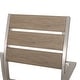 preview thumbnail 10 of 8, Faux Wood Dining Seat Set of 2, Garden Silver Aluminum Side Chairs