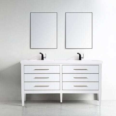 Ayer 60" Double Bathroom Vanity Set