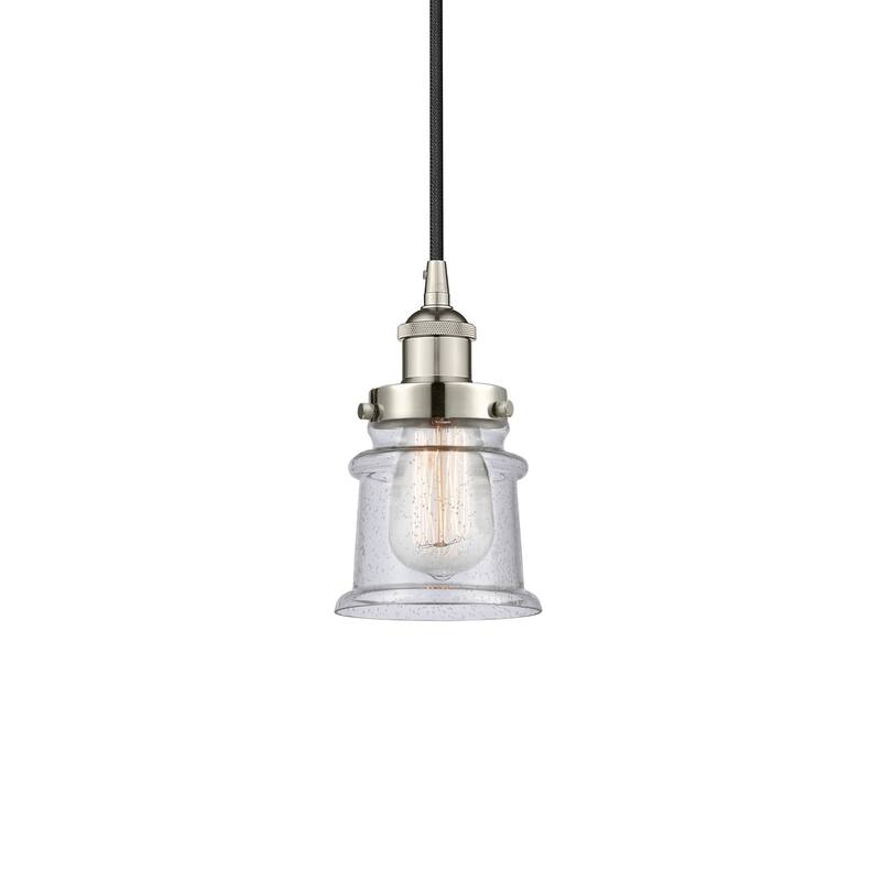 Innovations Lighting 616-1PH-9-5 Canton Pendant Canton 5" Wide Mini - Polished Nickel / Seedy