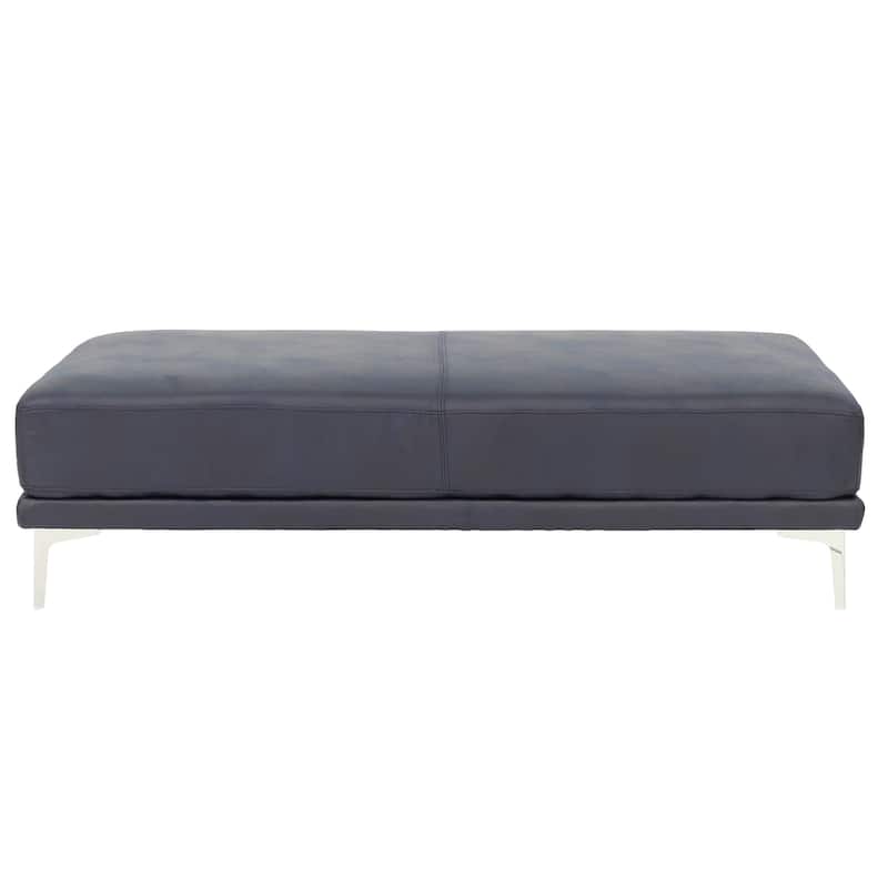 Poundex Large Faux Leather Ottoman