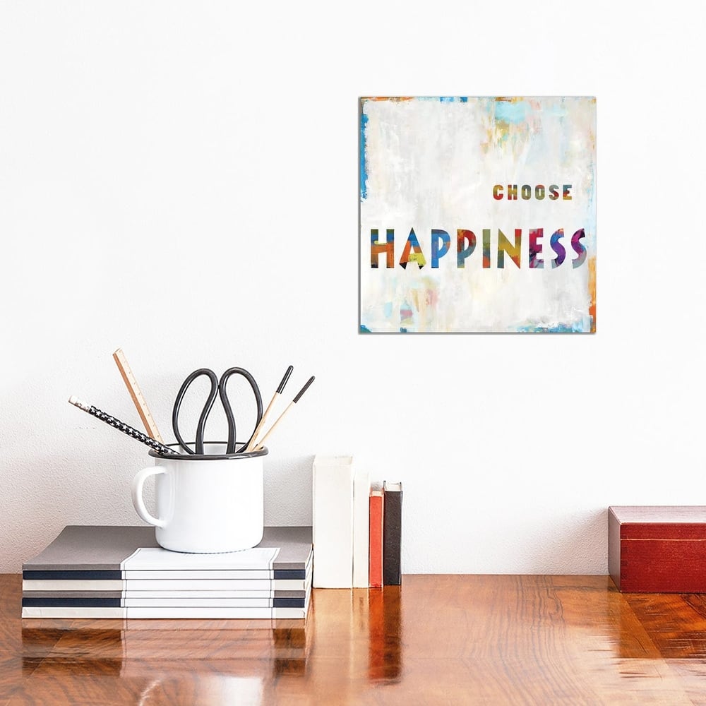 iCanvas "Choose Happiness In Color" by Jamie MacDowell Canvas Print