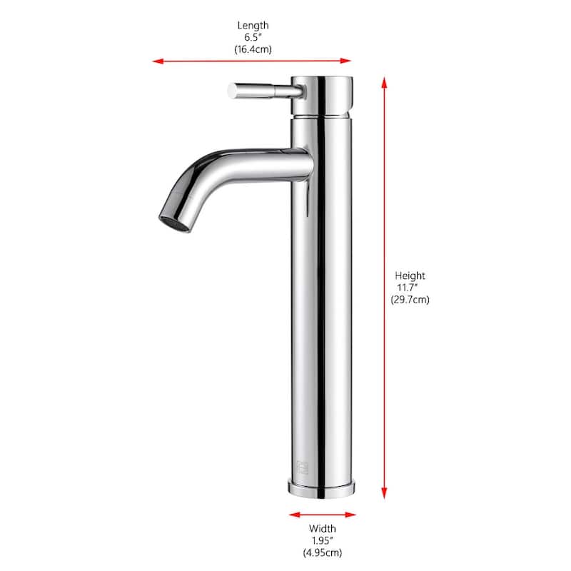 Elegant Lighting FAV-1007 Victor 1.5 GPM Vessel Single Hole Bathroom