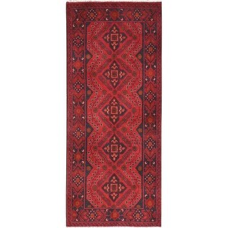 Hand Knotted Red Tribal & Geometric with Wool Oriental Rug (2'7