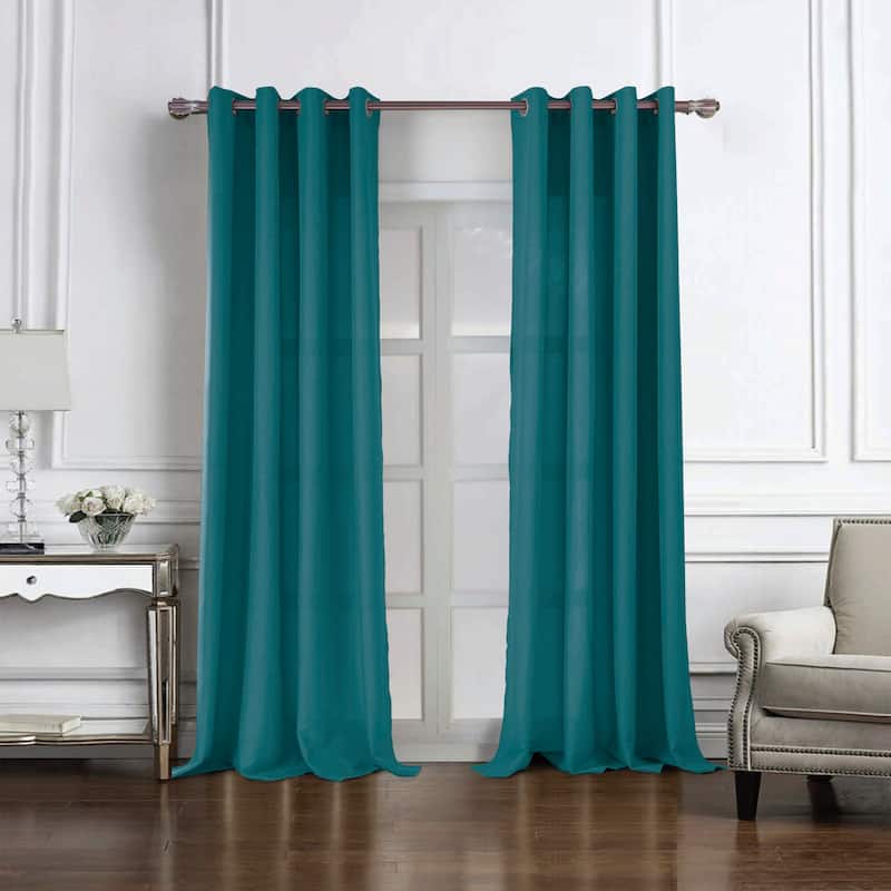 Cole Textured Grommet Window Curtain Panel 90"