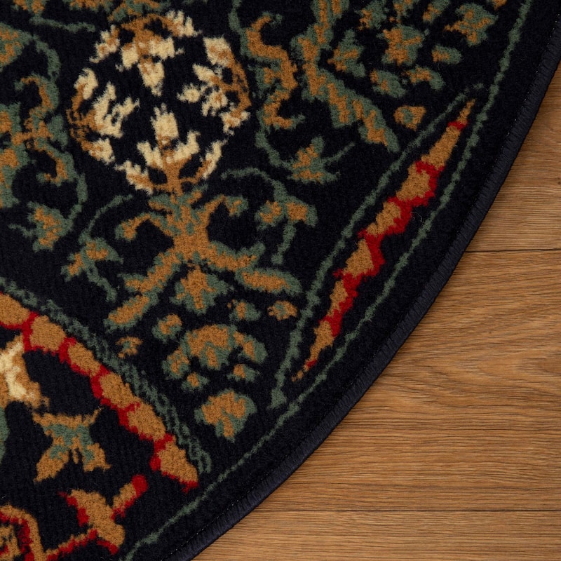 Superior Abstract Geometric Medallion Power-Loomed Indoor Area Rug